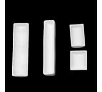 1 crogiolo in corindone con fondo ad arco quadrato in allumina al 99% - Barca in ceramica ad alta purezza for analisi termiche di laboratorio e alte temperature(145 * 40 * 25mm)