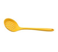 1 cucchiaio rotondo scanalato in silicone resistente al calore, cucchiaio antiaderente per schiumarola per cucinare verdure (colore: verde, dimensioni: giallo)