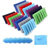 1 Cuscino da viaggio quadrato e gonfiabile multi-colore - Adatto per il supporto del collo in auto e in aereo, anche come supporto lombare. Adatto per voli a lungo raggio e viaggi in auto. Un elegante