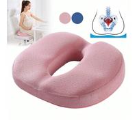 1 Cuscino per seduta per gravidanza, emorroidi e dolori post-parto, cuscino in memory foam antiscivolo per sollievo di emorroidi e dolori al coccige, adatto per casa, ufficio, guida Blu,Rosa,Grigio,Ma