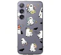 1 custodia per telefono alla moda a tema fantasma di Halloween, morbida e protettiva, compatibile con iPhone, compatibile con Samsung, Honor, compatibile con Samsung, Redmi, Galaxy, telefoni impermeab