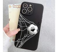 1 Custodia per telefono in materiale antiurto con bordo nero e grafica da calcio, compatibile con Apple///Redmi/VIVO/OPPO IPhone X/XS,iPhone 12,iPhone 12 Pro,iPhone 12 Pro Max,Galaxy S20 FE,Iphone 13,