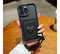 1 Custodia per telefono multifunzione con portacarte, a forma di cuore con design a gradini, a tema dopamina, adatta per 12/13 Pro Max, Honor X7, Galaxy A56 5G, Infinix Smart 8, Infinix Hot 40i, Spark