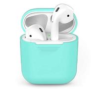 1 custodia protettiva in silicone TPU per auricolari wireless Bluetooth per Airpods Apple (verde)
