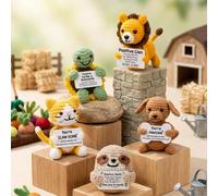 1 Decorazione da tavolo realizzata a mano all'uncinetto: Una simpatica e carina statuetta di animale - Il regalo di ringraziamento perfetto per amici e sorelle, o un sincero segno di apprezzamento per