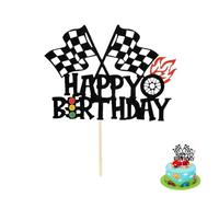 1 decorazione per torta da corsa, auto, decorazione per compleanno, decorazione per feste di compleanno, decorazione per torta di compleanno, festa di compleanno, bandiera