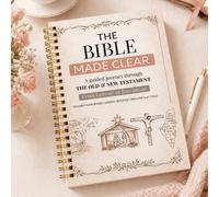 1 di 125 Diario di studio biblico, quaderno di studio biblico guidato per 52 settimane con spunti di riflessione e tracciatore di preghiere, 65 pagine, diario portatile di fede cristiana, regalo per d