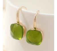 1 di Orecchini Facili da Indossare in Vetro a Verde Qualità , Eleganti e , Adatti per Feste e da Donna, Appuntamenti Vacanzieri o Come Regalo per le Feste