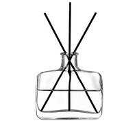 1 diffusore in vetro trasparente da 200 ml, vuoto, ricaricabile, per aromaterapia, accessori per profumo, per fai da te, set di bastoncini diffusori di oli essenziali, decorazioni artigianali