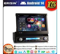1 Din 8-Core 64GB Android 14 DVD Autoradio GPS Navi DAB+ CarPlay BT5.0 Wifi DSP