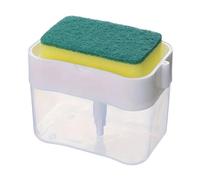 1 distributore automatico, contenitore for detersivo, detersivo for piatti da cucina con spugna(WHITE)