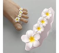 1 divisore per dita in silicone flessibile a forma di fiore bianco crea una comoda spaziatura delle dita stabilizza le cifre tra il rivestimento in vernice supporta le operazioni di toelettatura