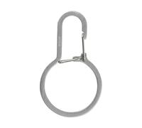1 dualpass moschettone-portachiavi in acciaio inox 60x35x6 mm argento Argento