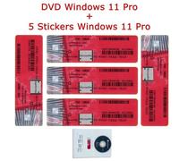 1 DVD + 5 STICKERS ADESIVI MICROSOFT WINDOWS 11 PRO 64 BIT OEI