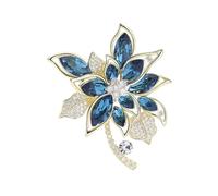 1 elegante spilla floreale in cristallo leggero Kirsite gioielli per eventi formali e per il miglioramento dell'abbigliamento quotidiano versatile accessorio floreale