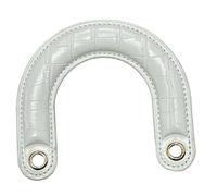 1 elegante tracolla curva in PU progettata per comfort e durata per i creatori di borse e gli individui alla moda elegante maniglia della borsa, bianco, One Size