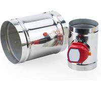 1 elettrovalvola elettrica in acciaio inossidabile da 220 V e 12 V for serranda motorizzata for condotto del gas - Controllo della ventilazione 100/125/150/200 mm(Dc12v 125mm)