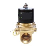 1 elettrovalvola elettrica in ottone da 1/2" 3/4" 1" 24 V 12 V DC 24 V 220 V AC G BSP filettatura normalmente chiusa aria acqua olio (AC 110 V, 0,5 pollici)