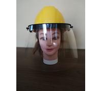 1 ELMETTO GIALLO CON VISIERA CASCHETTO CASCO DISPOSITIVO DPI