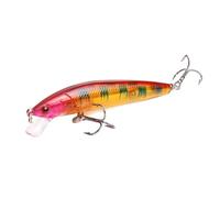 1 esca da pesca a forma di pesciolino galleggiante, 100 mm, 9 g, esca artificiale wobbler per pesca alla carpa, pesce persico, attrezzatura da pesca e accessori (arancione)