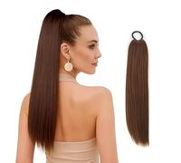 1 extension a ponytail, capelli umani a treccia lunga 60 cm, per un aspetto naturale, ideale per l'uso quotidiano e occasioni speciali