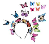 1 fascia colorata a farfalla, 5 clip a farfalla, accessorio per capelli a forma di fata, per Halloween