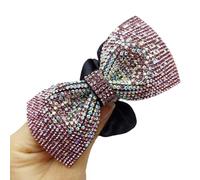 1 fascia elastica per capelli con fiocco di strass, per capelli a coda di cavallo, raso, scrunchies, elastici per capelli con elastico, morbidi scrunchies, accessorio per capelli per donne e ragazze,