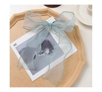 1 fascia elastica per capelli in organza, per donne e ragazze, con fiocco, fascia per capelli, coda di cavallo, accessori per capelli (verde scuro)