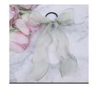 1 fascia elastica per capelli in organza, per donne e ragazze, con fiocco, fascia per capelli, coda di cavallo, accessori per capelli (verde)