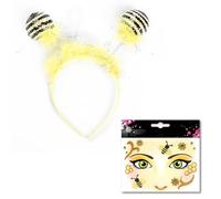 1 Fascia per Api E 1 Adesivo per Il Viso, Oggetti di Scena, Accessori Cosplay, Accessori per Costume da Ape.