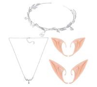 1 Fascia per Capelli, 2 Paia di Orecchie da Elfo, 1 Collana, Set per Vestire Gli Elfi, Decorazione per Cosplay della Festa