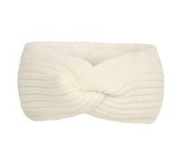 1 fascia per capelli da donna invernale, con nodi a torsione e motivo a coste, ampia fascia elastica per capelli, calda autunno e inverno, da donna, 23,5 x 11 cm, colore bianco