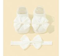 1 Fascia per capelli decorata con fiocco per neonati e 1 coppia di calzini antiscivolo per camminare per la vita quotidiana, adatti per San Valentino Tagli UnicaColore unico,PianteTessuto