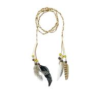 1 fascia per capelli in stile indiano con piuma, vintage e bohémien, adatta per Halloween, carnevale e feste in costume