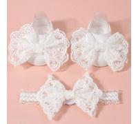 1 Fascia per capelli per neonati con fiocco, colore tinta unita + 1 paio di calzini antiscivolo per pavimenti, tema San Valentino amore Tagli UnicaTessuto