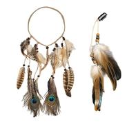 1 Fascia per Capelli Piuma E 1 Capelli Piuma, Accessori per Capelli Creativi retrò, Accessori per Cosplay, Accessori per Capelli Bohémien.