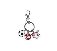 1. FC Kaiserslautern Portachiavi ** Charms **, multicolore, Taglia unica