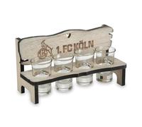 1. FC Köln Panca da liquore "1. FC Colonia" con 4 bicchieri