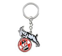 1. FC Köln Portachiavi con logo della spesa, multicolore, ca. 9 x 4,7 x 0,5 cm