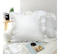 1 Federa per cuscino in pizzo arricciato, il ripieno del cuscino non è incluso, custodia per cuscino adatta per camera da letto, soggiorno e divano 45x45 cm,30x50 cm,45x45 cm+Tessuto