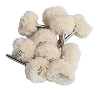1" Feltro di lana abrasivo abrasivo testa abrasiva lucidatrice ruota 2,35/3 mm gambo filo di cotone lucidatura mini spazzola per Dremel Dril, filo 10 pezzi, con gambo 2,35 mm
