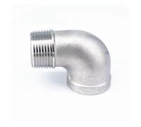 1" Female to Male Thread 304 Stainless Steel 90 Degree Elbow Connector Pipe Fitting water oil air