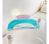 1 fermagli per capelli laser da donna, 8,5 x 4,8 cm, clip colorate antiscivolo, forte tenuta, in acrilico, accessorio per acconciature spesse e sottili, colore blu J