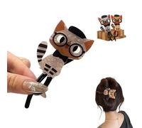 1 fermaglio per capelli a forma di gatto, grazioso fermaglio per capelli a forma di animale, per donne e ragazze, vintage, antiscivolo, per coda di cavallo, divertente, accessorio per capelli per