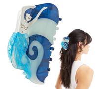1 fermaglio per capelli a forma di sirena, grande, antiscivolo, in acetato, resistente, in metallo, accessori per capelli da donna