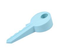 1 fermaporta a cuneo, in silicone, universale, a forma di chiave, protezione per le dita, per casa, giardino, ufficio, garage (blu)