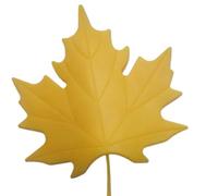 1 fermaporta di sicurezza a forma foglia d'acero creativo, colore puro, 3D, for mobili, clip for porta spessa e anticollisione(Yellow)