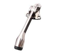 1 fermaporta in gomma regolabile - Fermaporta durevole e a mani libere con funzionamento One-Touch(Brushed steel)