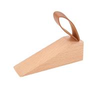 1 fermaporta in legno massello antiscivolo for bambini, protezione in corda di cuoio, anticollisione, decorazione creativa for la casa, faggio/noce nero(Small Beech)