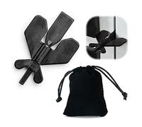 1 fermaporta portatile e 1 custodia nera, serratura da viaggio in acciaio inossidabile, antifurto, serratura di sicurezza per la privacy, adatta per hotel, serratura della porta di casa (nero)